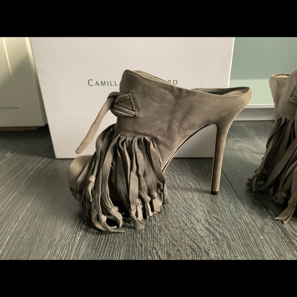 Camilla Skovgaard Grey Fringe Mules-Worn Once! - Picture 2 of 7